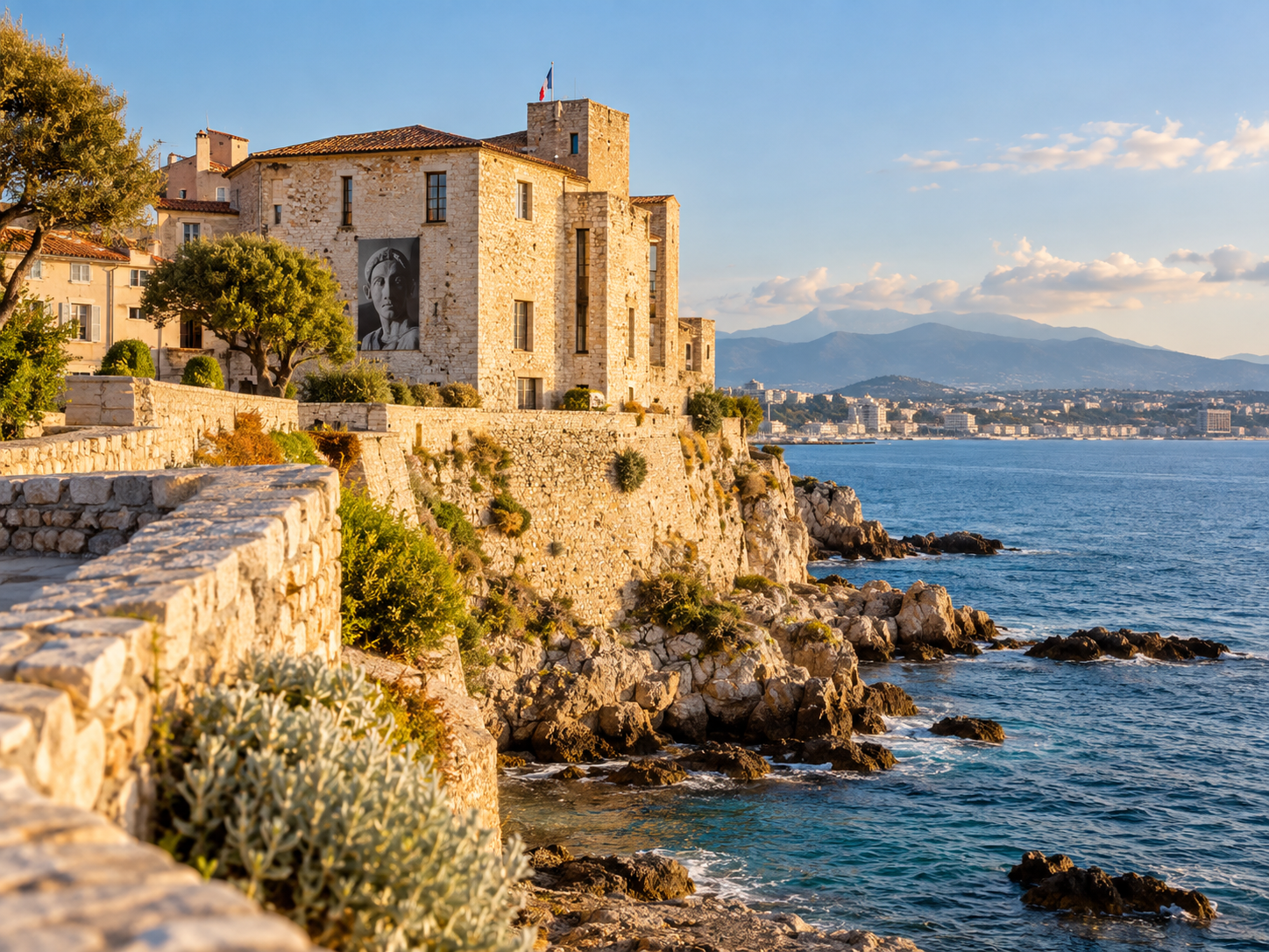 Musée Picasso in Antibes overlooking the Mediterranean on the French Riviera