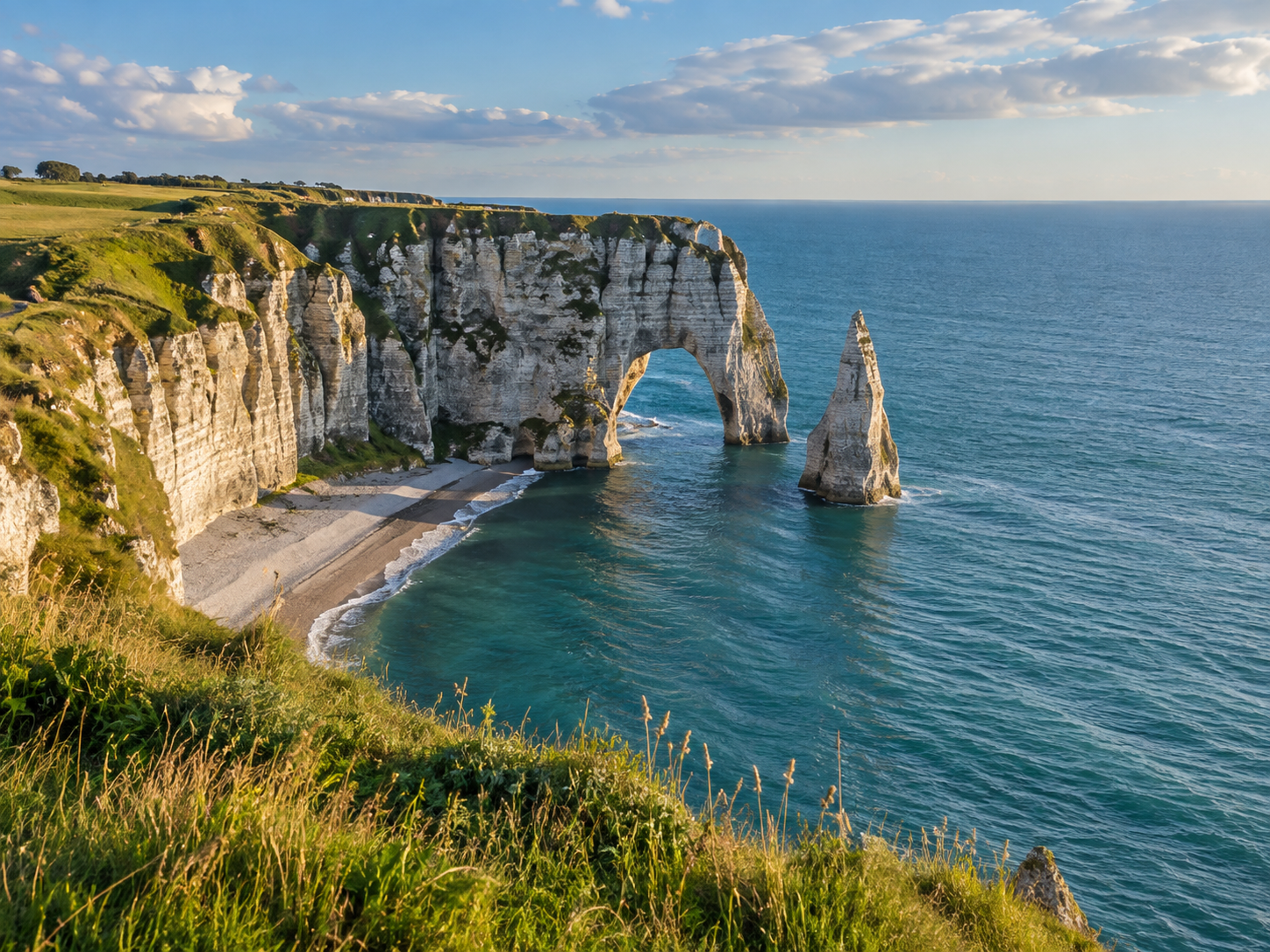 Falaises d’Aval and the Aiguille at Étretat on the Normandy coast