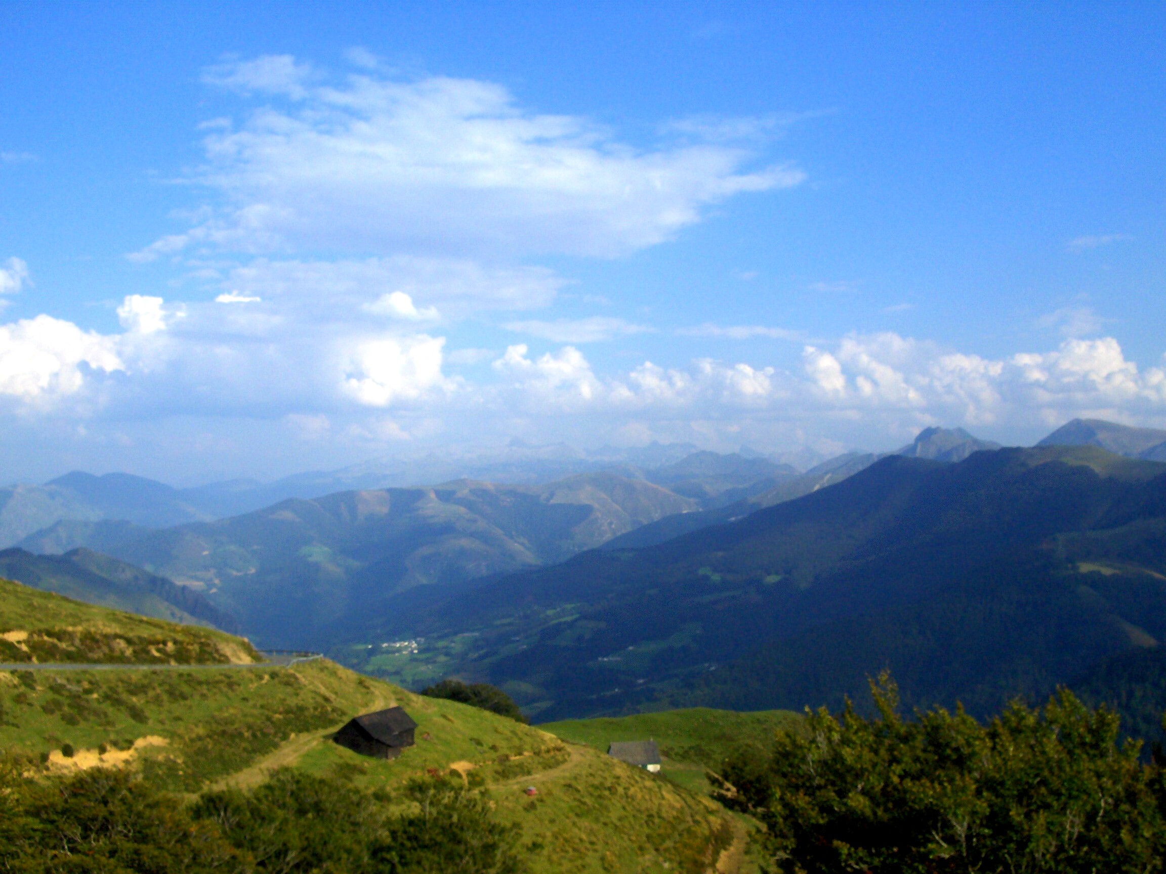Mountain landscape of the Iraty forest in the French Basque Country